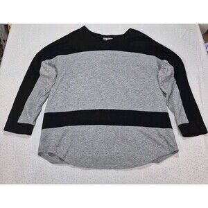 Ultra Teeze Women's  Size 2X Black Gray Long Sleeve Shirt Pullover Top Casual
